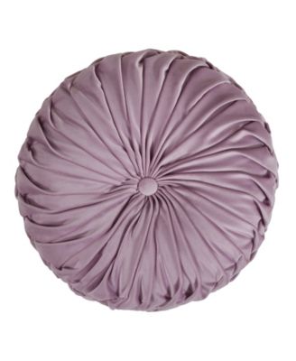 Round Velvet Pintucked Poly Filled 2-Pc. Decorative Pillow, 14" x 14"