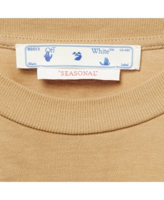 Women's Brown Logo Embroidered Cotton T-Shirt