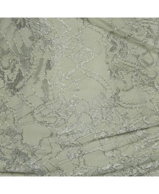 Women's Green Lace One-Shoulder Mini Dress