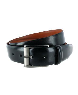 Men's Matteo 35mm Feather Edge Leather Dress Belt with Italian Buckle