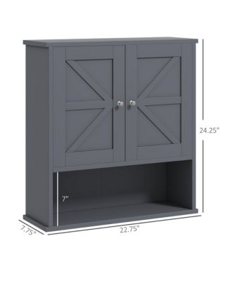 Bathroom Wall Cabinet Wall Mounted Medicine Organizer with Open and Adjustable Shelf Storage Cabinet for Bathroom or Laundry Room