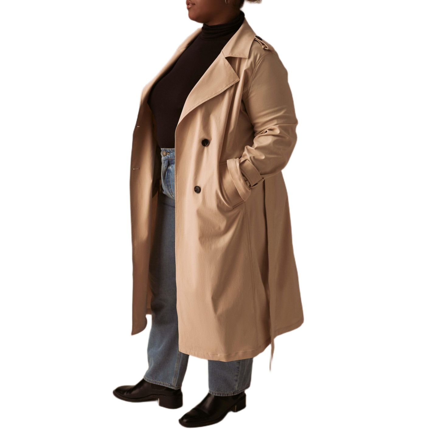 Женское пальто Universal Standard Plus Size Park Soft Trench, цвет: Берёзовый — фото 2
