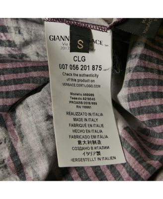 Men's Black/purple Medusa Print Jersey Lenticular Foulard T-Shirt