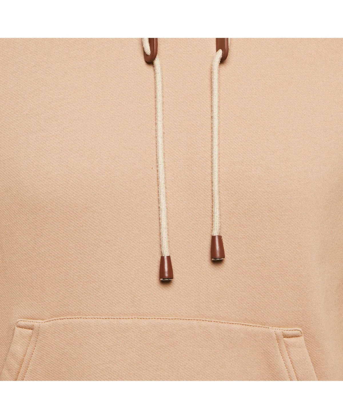 Pre-Owned Burberry Women's Beige Logo Applique Cotton Knit Zip-Up Hoodie