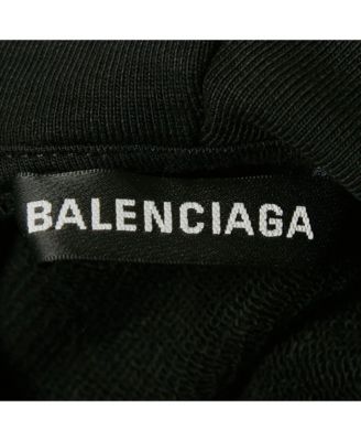 Women's Black Campaign Print Cotton Knit Hoodie