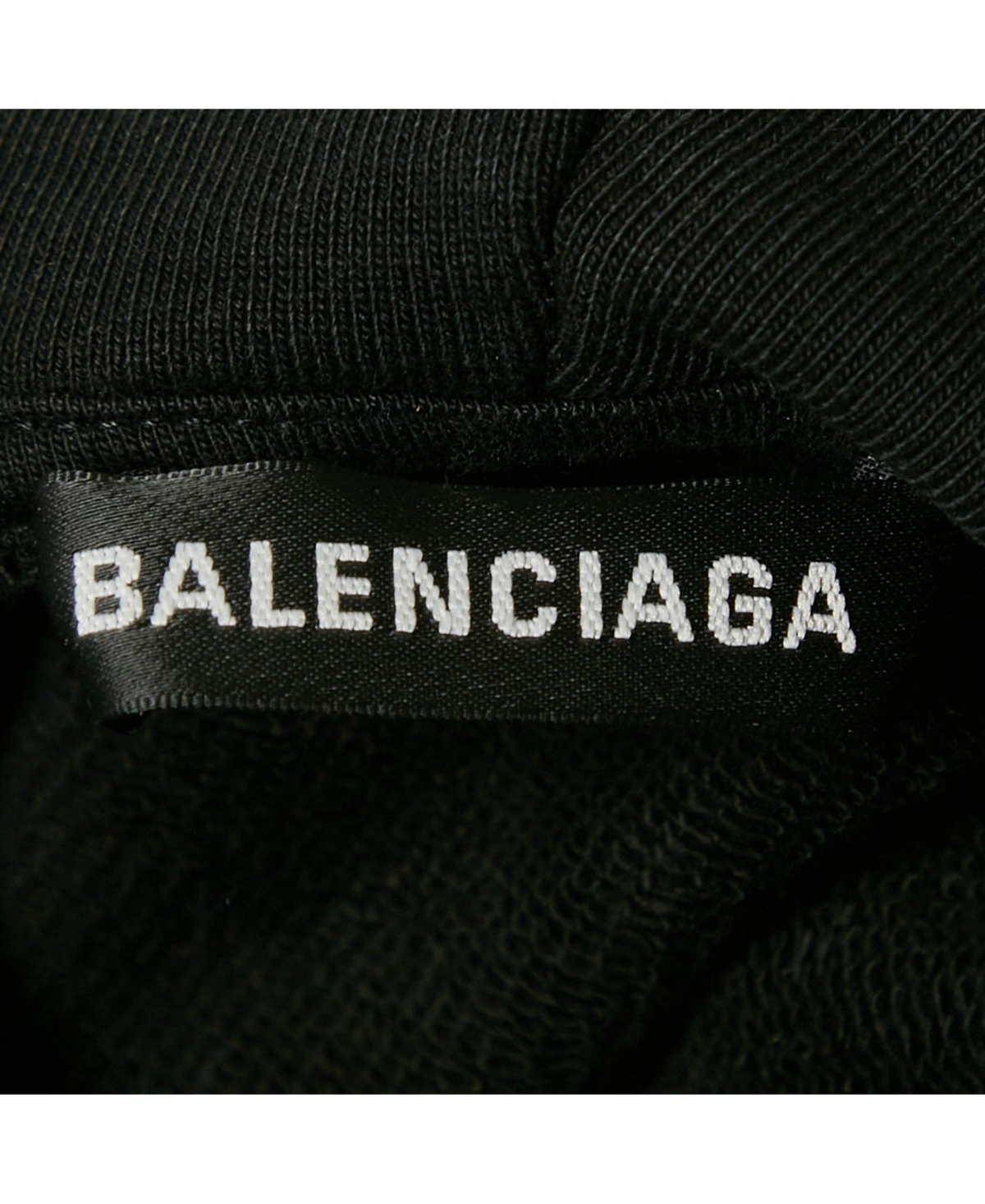Pre-Owned Balenciaga Women's Black Campaign Print Cotton Knit Hoodie