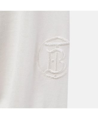 Women's Beige Logo Applique Cotton Knit Zip-Up Hoodie