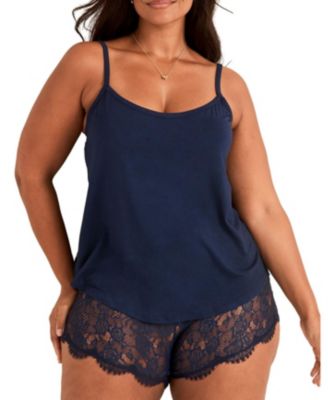 Plus Size Regin Cami & Shorts Set Lingerie