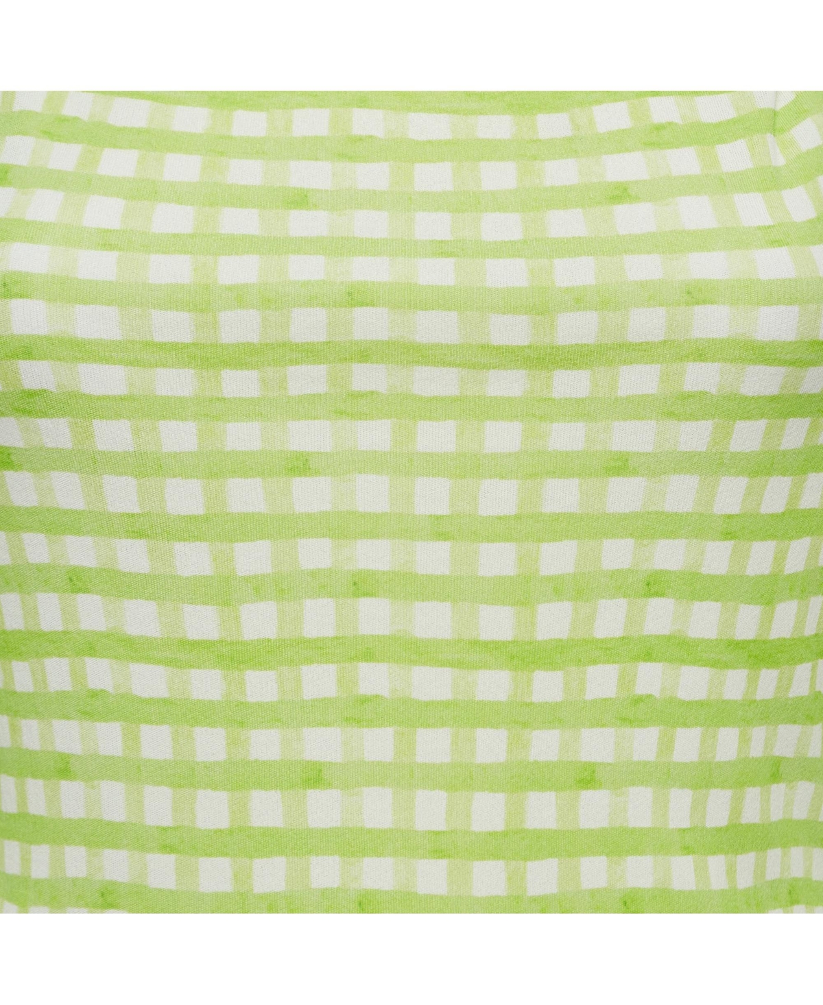 Pre-Owned Jacquemus Women's Green Checks Jersey Le Body Nodi Bodysuit