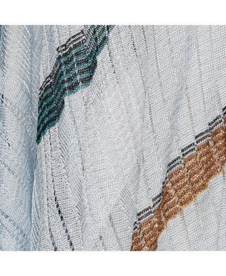 Women's Pre-Owned M Missoni Blue Lurex Knit Open Front Cardigan One