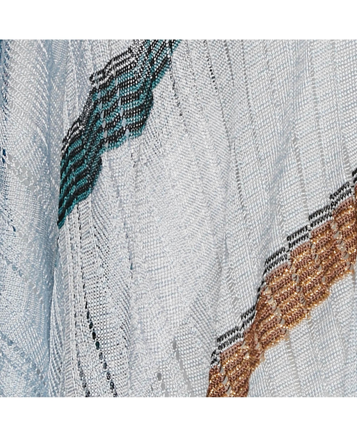 Pre-Owned Missoni Women's Pre-Owned M Missoni Blue Lurex Knit Open Front Cardigan One