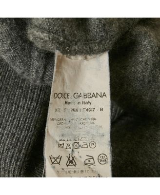 Women's Grey Embroidered Cashmere Sweater