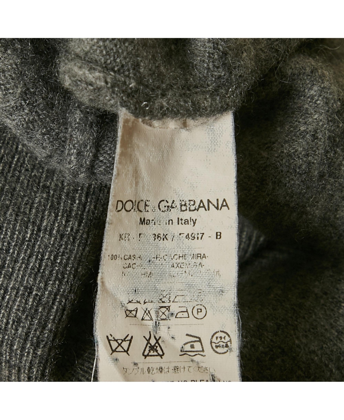 Pre-Owned Dolce & Gabbana Women's Grey Embroidered Cashmere Sweater