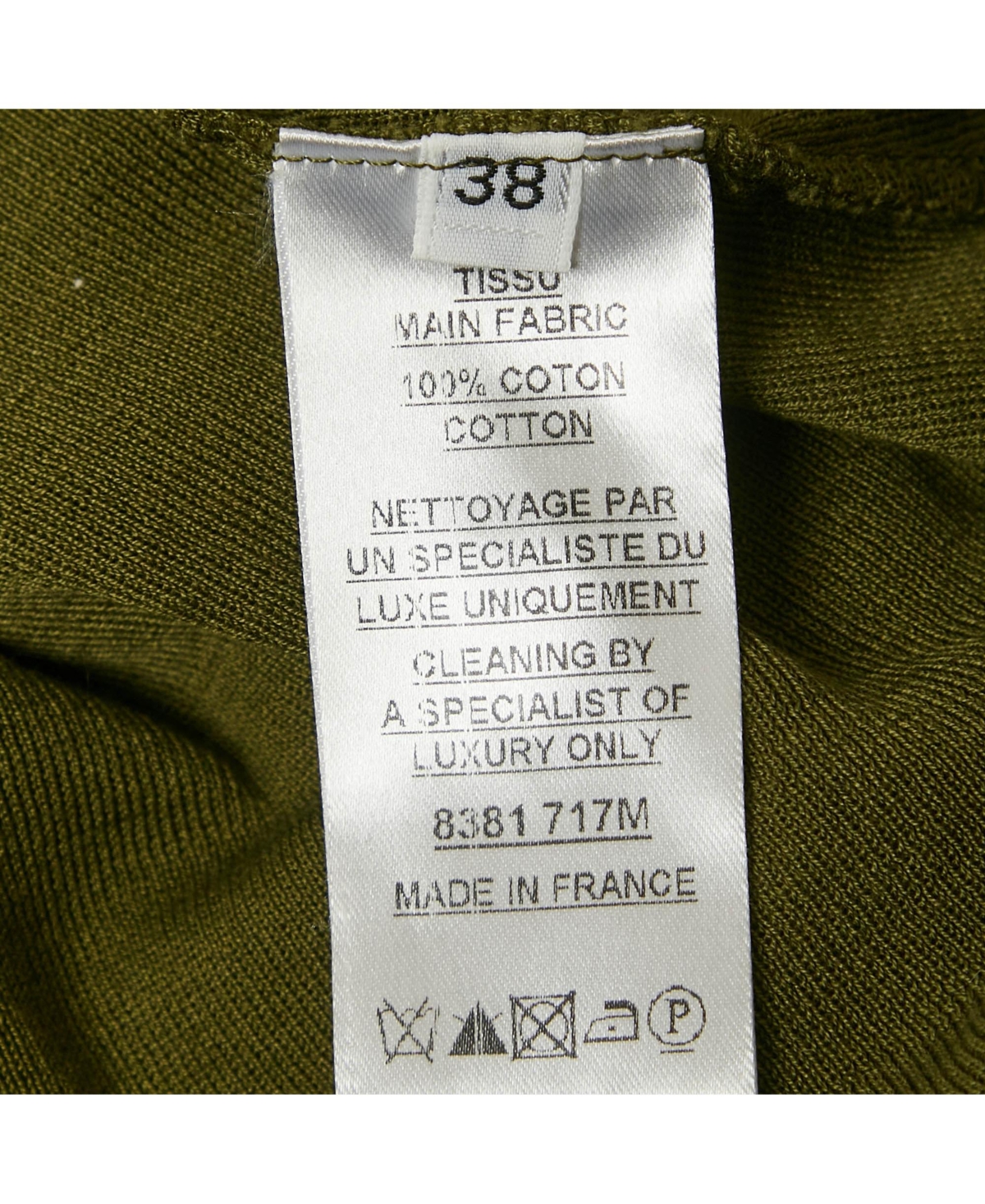 Pre-Owned Balmain Women's Olive Green Cotton Knit Top