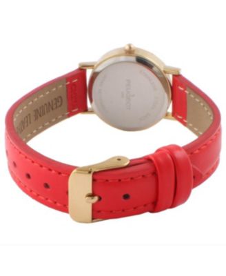 Women's Classic 24mm Red Watch With Easy to Read Numerals