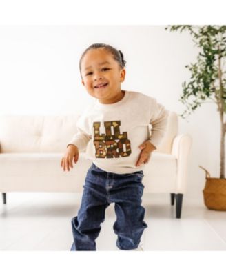 Toddler Boys Lil Bro Camo Patch Sweatshirt