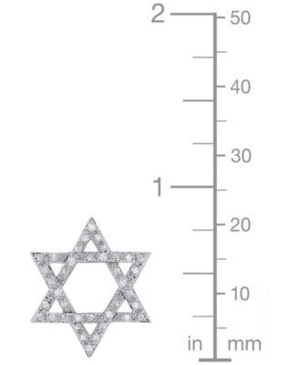 Diamond Star of David Pendant Necklace (1/6 ct. t.w.) in Sterling Silver