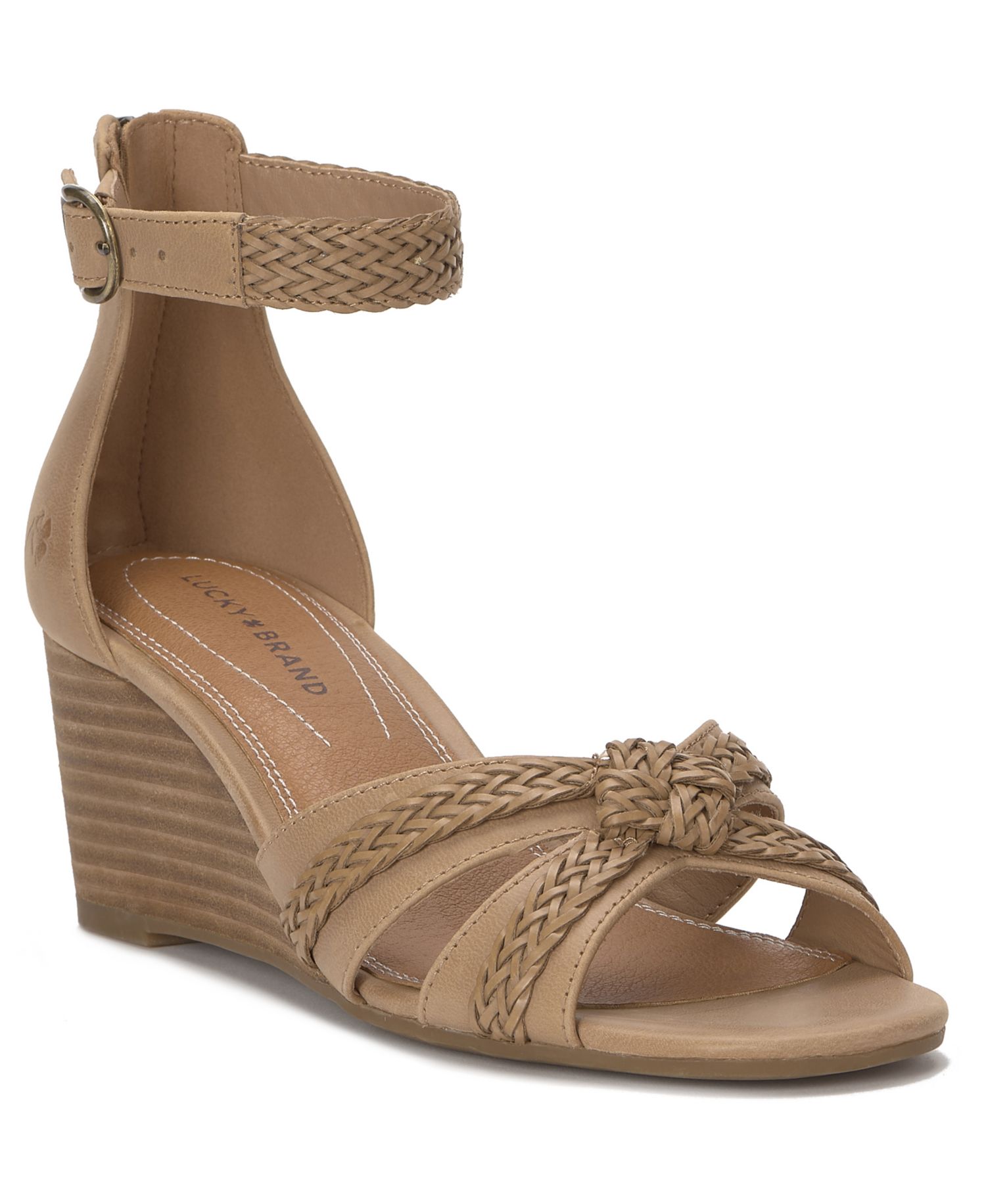 Women's Jaelah Criss-Cross Braided Wedge Sandals