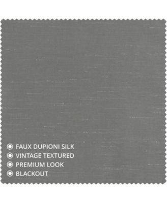 Extra Wide Vintage Textured Faux Dupioni Silk Blackout Curtain