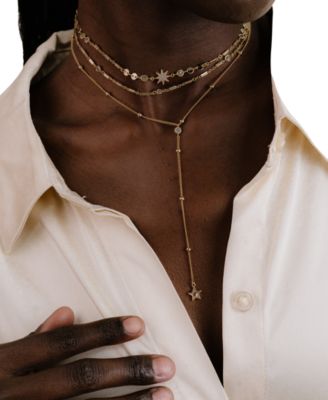 Forever Falling Multi-Chain Lariat Choker Necklace