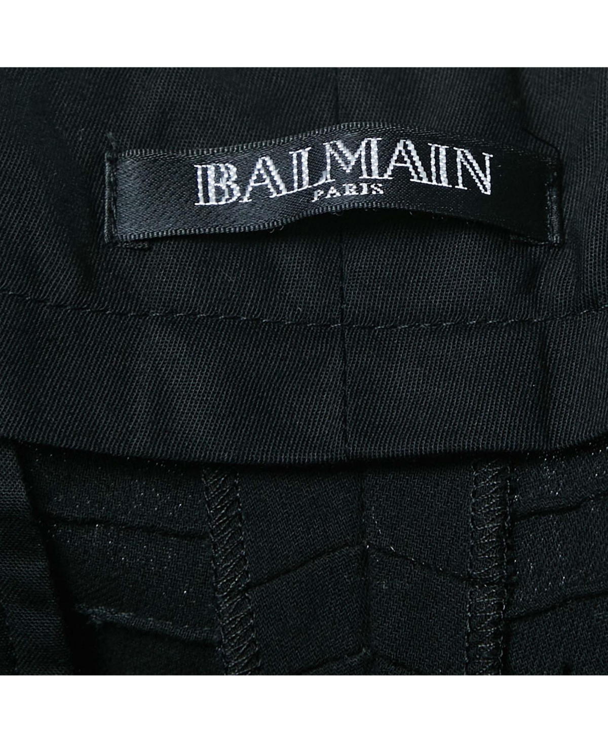 Pre-Owned Balmain Men's Black Cotton Trousers