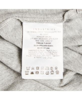 Men's Grey Cotton Logo Applique Crew Neck