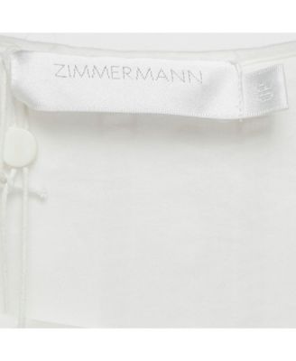 Women's White Embroidered Cotton Melody Ladder Mini Dress