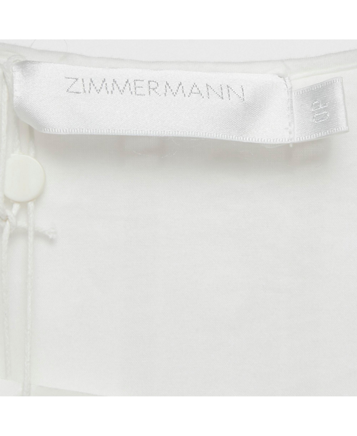 Pre-Owned Zimmermann Women's White Embroidered Cotton Melody Ladder Mini Dress