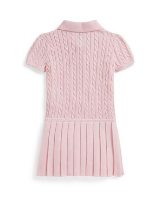 Baby Girls' Mini-Cable Polo Sweater Dress