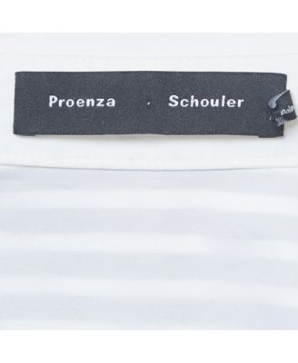 Women's Black / White Striped Cotton Cut -Out Wrap Around Shirt Dress