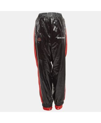 Women's X Palm Angels Black Side Stripe Synthetic Logo Applique Joggers
