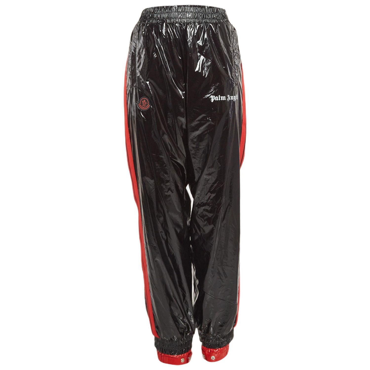 Women's X Palm Angels Black Side Stripe Synthetic Logo Applique Joggers