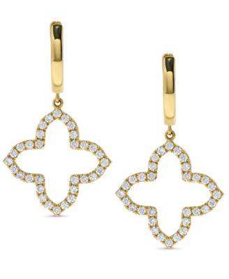 Diamond Drop Earrings (1/3 ct. t.w.) in 14k Yellow Gold