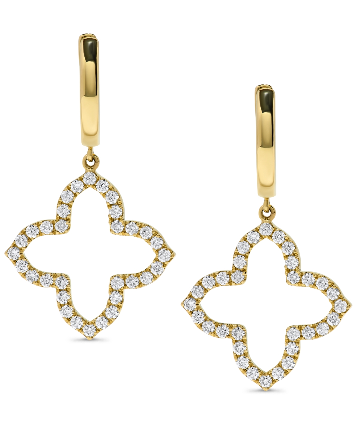 Macy's Diamond Drop Earrings (1/3 ct. t.w.) in 14k Yellow Gold