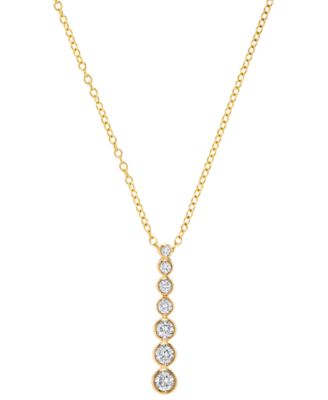 Diamond Pendant Necklace (1/2 ct. t.w.) in 14k Yellow Gold