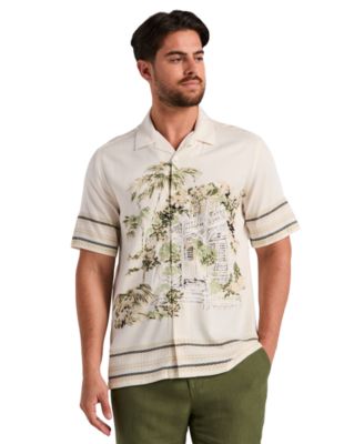 Cubavera - Men's Scenic Border Printed Shirt