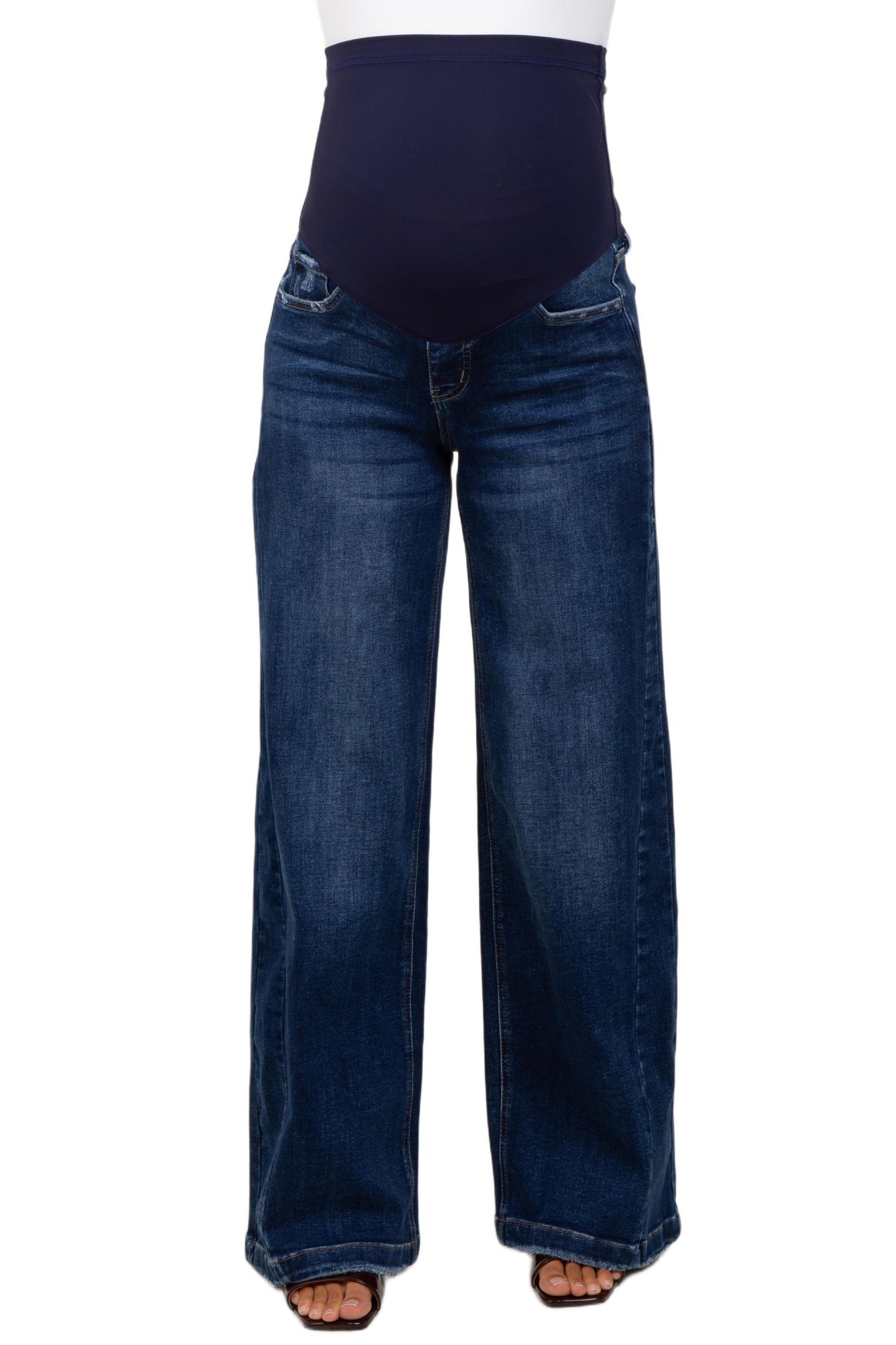 Женские джинсы Pinkblush Navy Baggy Wide Leg, цвет: Тёмно-синий — фото 2