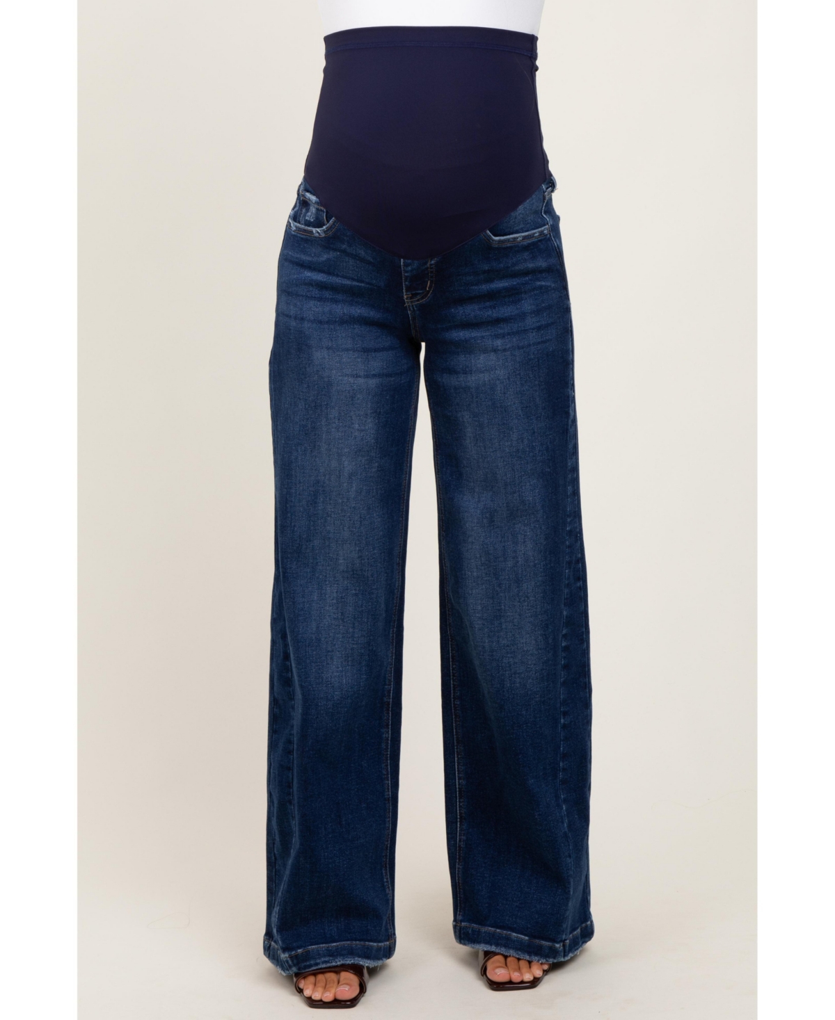 Pinkblush Maternity Navy Baggy Wide Leg Jeans