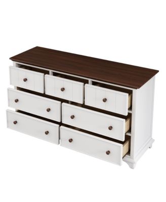 Wooden Storage Cabinet with 7-Drawer Dresser