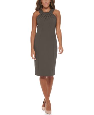 Calvin Klein Women's Halter Neck Midi Dress - Caper