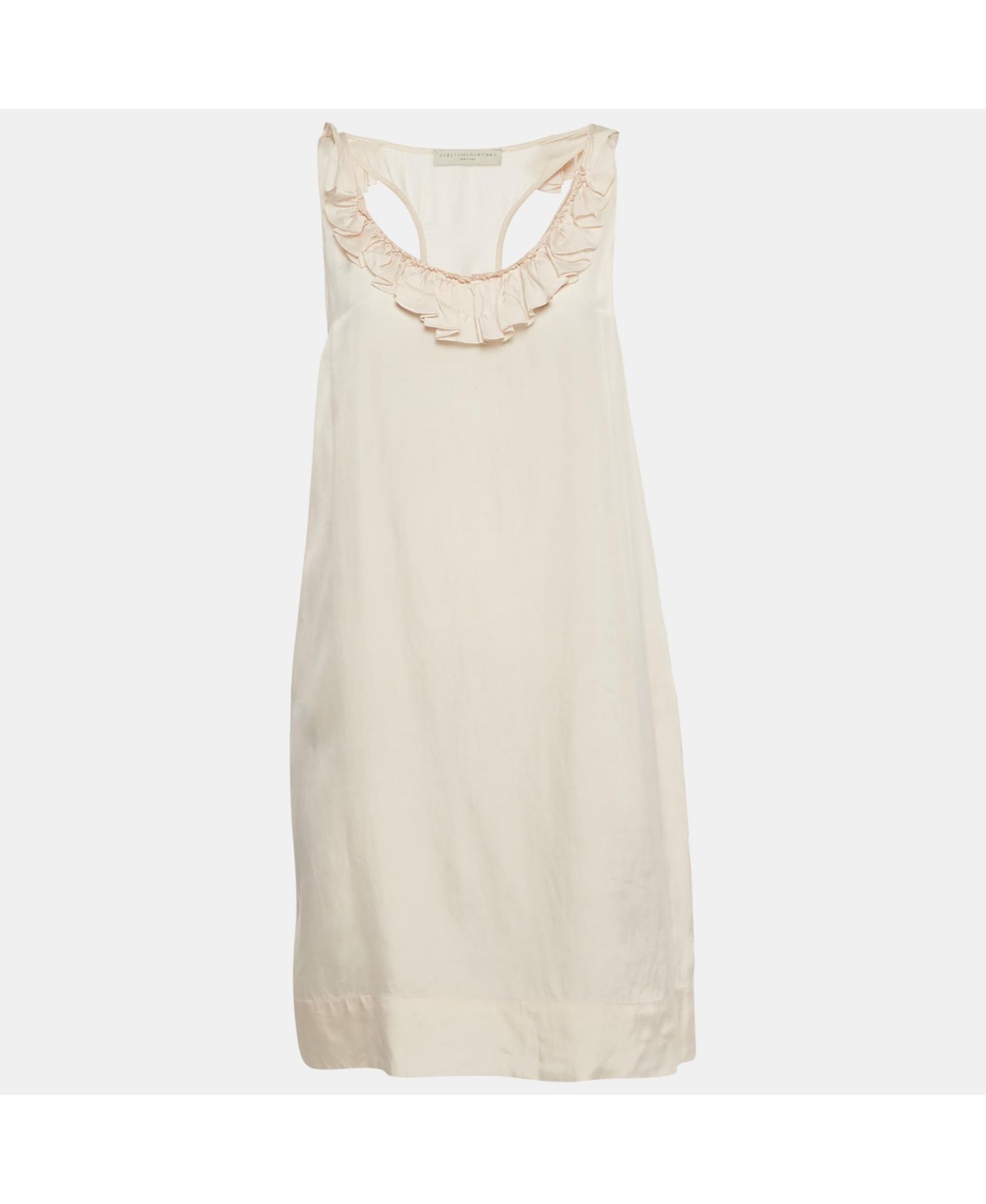 Women's Pink Silk Blend Sleeveless Mini Dress