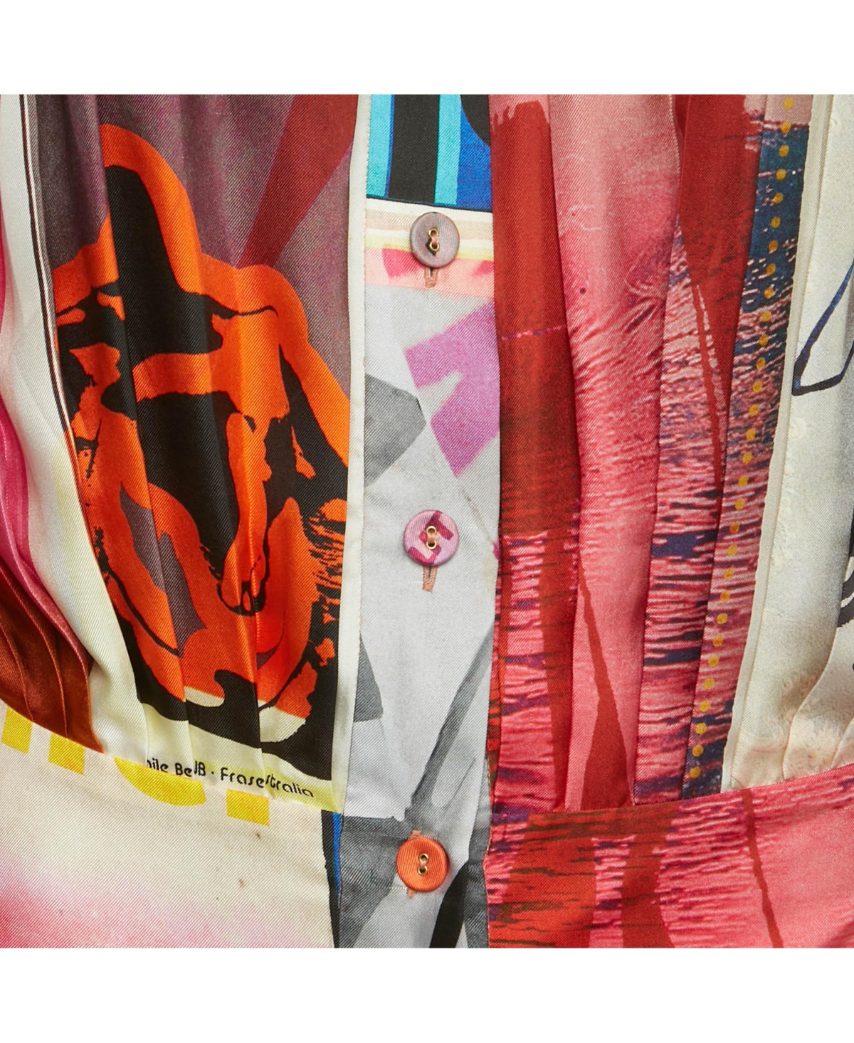 Pre-Owned Zimmermann Women's Multicolor Poster Print Silk Wavelength Pleated Mini Dress