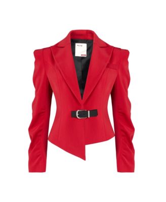 Women's Wool-Blend Fitted Blazer