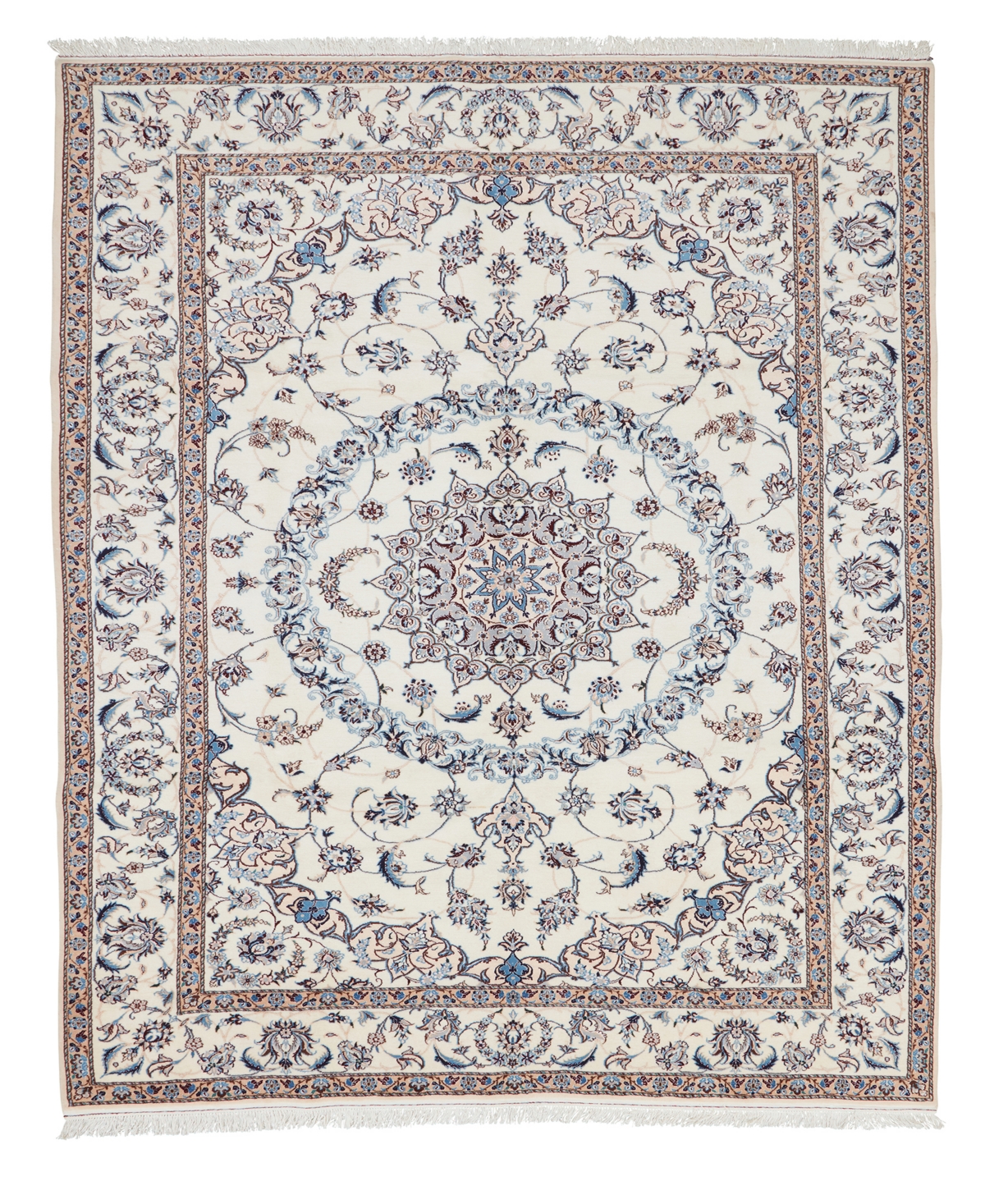 Adorn Hand Woven Rugs Persian Nain 7' 0" x 10' 0" Area Rug