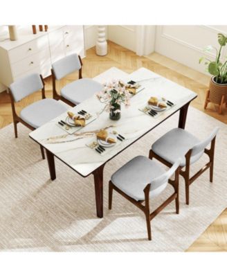 Modern Padded Dining Chairs Set of 2 w/Padded Seat Tilt Backrest for Dining Room