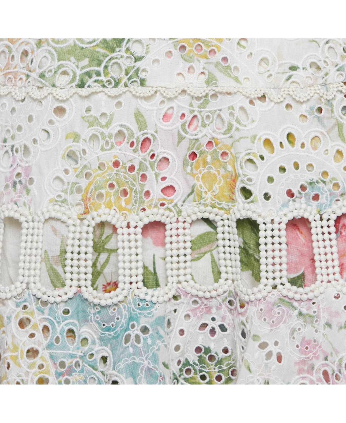 Pre-Owned Zimmermann Women's White Floral Print Cotton Off-Shoulder Heathers Dress