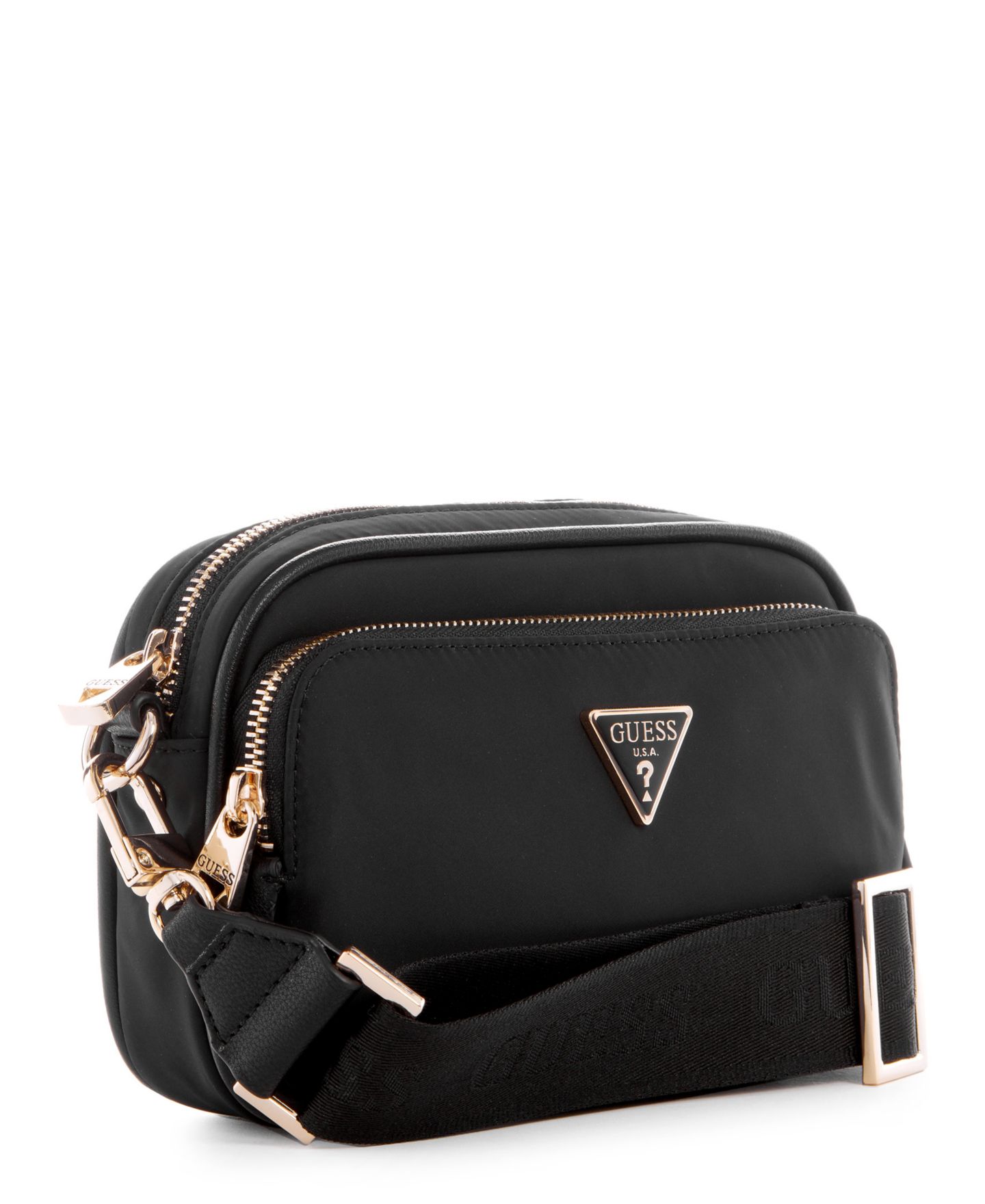 Женская сумка GUESS Gemma Small Crossbody Camera, цвет: Чёрный — фото 3