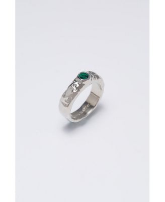 Classicharms Sylvie Cubic Zirconia Molten Stackable Ring - Silvergreen 52$