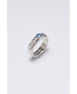 Classicharms Sylvie Cubic Zirconia Molten Stackable Ring - Silverblue 52$