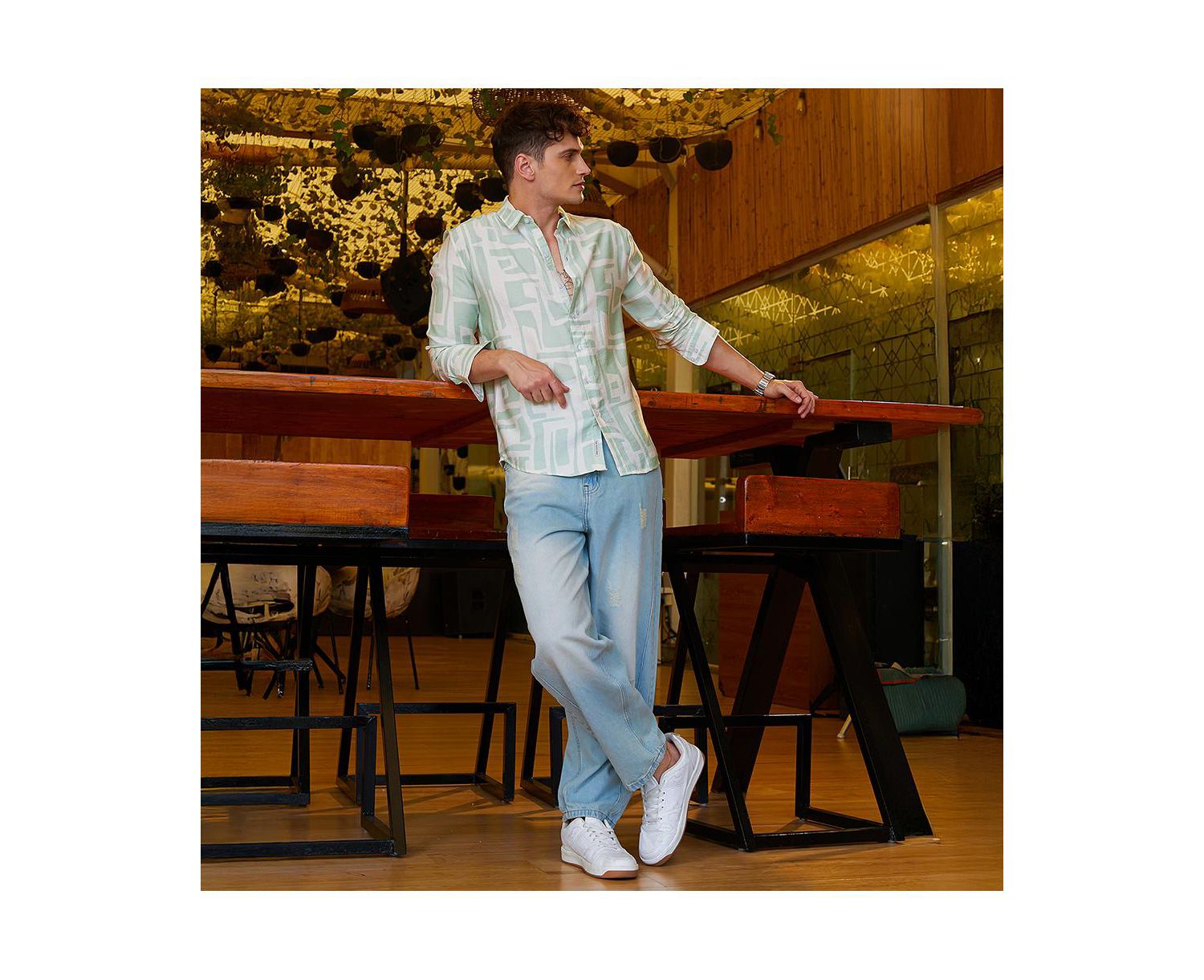Men's Abstract-Deco Regular Shirt